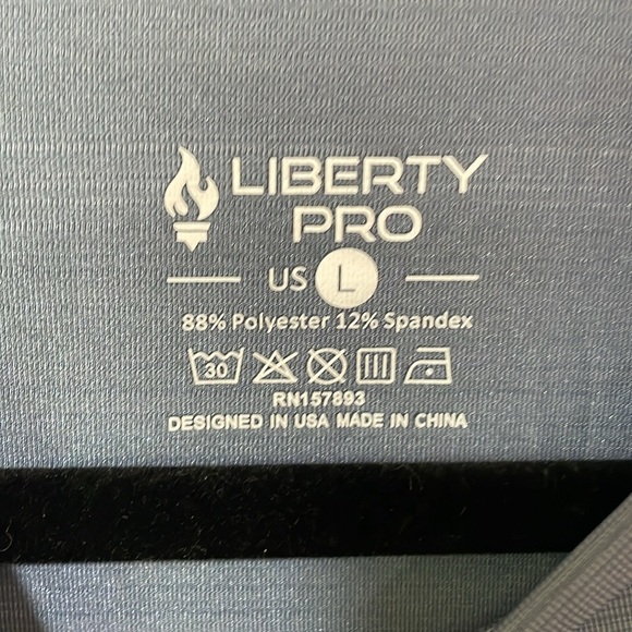 Liberty Pro Men’s T-Shirt Short Sleeve Activewear Performance Blue Size L - Picture 5 of 8